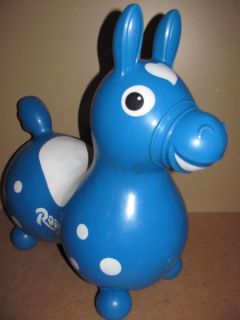   Rody Blue and White Child Ride on Rocking Horse Bounce Pony