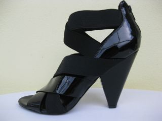   Womens Shoes $90 New Bova Black Patent Elastic 8 M