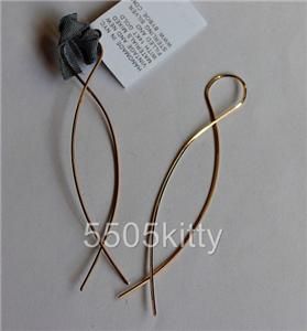 By Boe Gold Filled Twist Arc Wire Earrings 