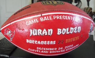 THE DUKE GAME BALL FOOTBALL JURAN BOLDEN WILSON NFL BUCCANEERS