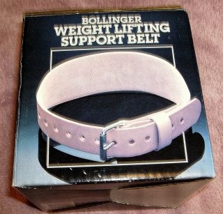 BOLLINGER WEIGHT LIFTING SUPPORT BELT SMALL 24 28 RUSSET LEATHER