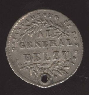 Bolivia Potosi Belzu Comercio Silver Medal Coin 1849★