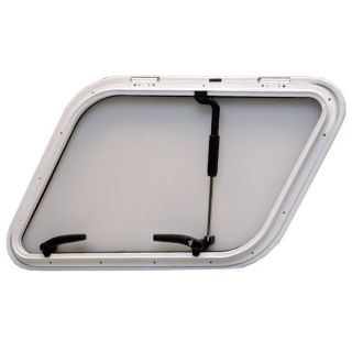 Bomar N1052 10HX RWHT Opaque 17 x 31 Opening Quadrilateral Boat Hatch 