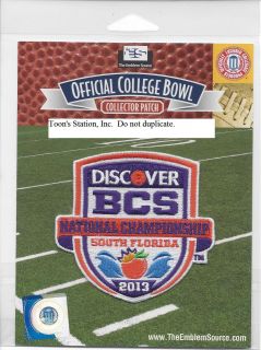 2013 BCS Championship Patch Notre Dame vs Alabama 100 Authentic NCAA 
