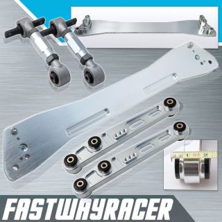   Silver Rear Subframe Brace Rear Lower Control Arm Arms Rear Camber Kit