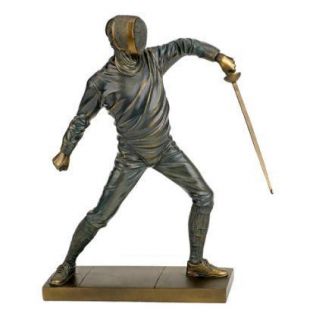  Olympic Sport Fencing Statue Swordsman Sculpture