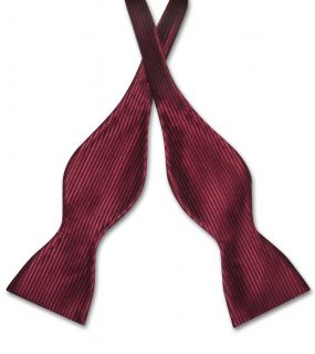 Antonio Ricci SELF TIE Bow Tie Solid BURGUNDY Color Mens BowTie