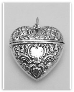  sterling silver heart locket lockets box pendant pill 