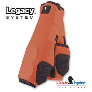   Legacy Boots Orange Front Horse Tack SMB Sport Medicine Boots