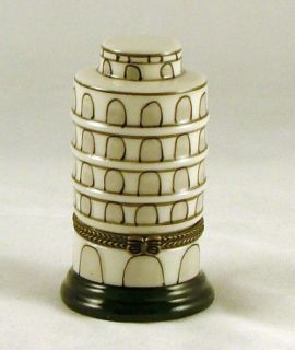 Leaning Tower of Pisa Hinged Trinket Box PHB Italy