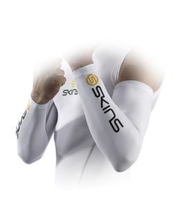  New Skins Bio Sport Compression Arm Sleeves White