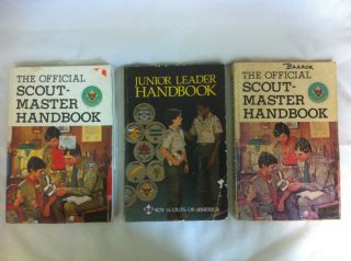 Two Scout Master Handbooks One Junior Leader Handbook BSA Boy Scouts 