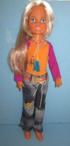 1972 Ideal Crissy Family Doll BRANDI wearing FUNKY FEATHERS