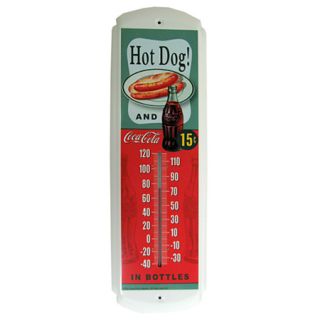 Coca Cola Thermometer 1930s Vintage Hot Dog Design New