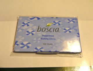 New SEALED Boscia Peppermint Oil Blotting Linens Papers 100 Sheets 