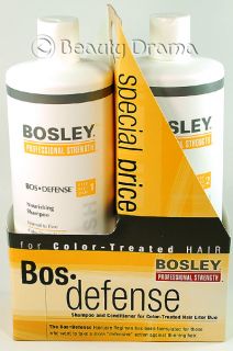 Bosley Bosdefense Shampoo Conditioner for Color Treated Hair Liter Duo 