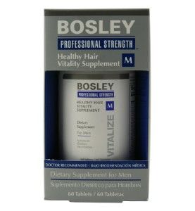 Bosley Healthy Hair Vitality Supplement Vitamins for Men 60 ct