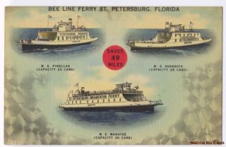 Great Linen Bee Line Ferry St Petersburg Bradenton FL