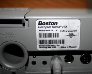 Boston Acoustics Recepter Radio Am FM HD Alarm Clock 60LA Platinum w 
