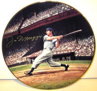   Auto Autographed Baseball Plate w COA Bradford Exchange Le