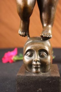 Fernando Botero Tribute Bronze Sculpture Standing Angel