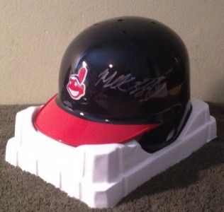 MICHAEL BRANTLEY Cleveland Indians SIGNED Mini Helmet w/ COA