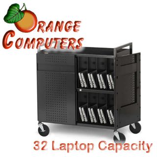 Bretford 32 Laptop Charging Security Station Cart Locks Timer Casters 