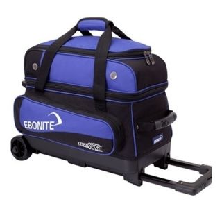   Transport II Black Blue 2 Ball Double Roller Bowling Bag New