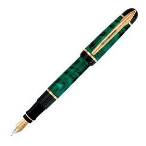   Green Marble Fountain Pen in Box Medium Point New in Box