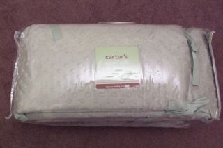 Carters Super Soft Crib Bumper Pad New in Package Minki Dot Green 