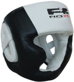 RDX Pro Leather Boxing Head Guard Halmet Gloves MMA L