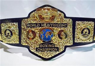 boxing championship title belt real leather new