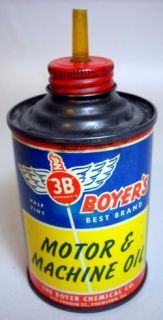 Vintage Boyers 3B Motor Machine Oil Can