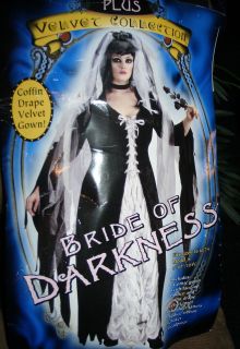 BRIDE of FRANKENSTEIN DARKNESS Halloween Costume Plus Size 16 24
