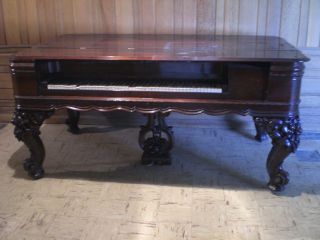 Antique Bradbury Square Grand Piano F G Smith Co NY Rosewood Case 