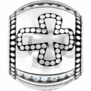 BRIGHTON ABC Sweet Cross Crystal Bead Spacer Charm Fits Bracelets plus 