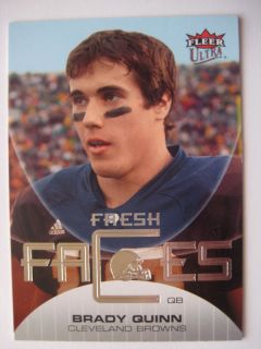 Brady Quinn 2007 Ultra Fresh Faces Card FF BQ