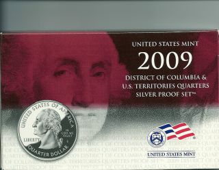 2009 DC And U S Territories SIX Qtrs Silver Proof set NEXT DAY 