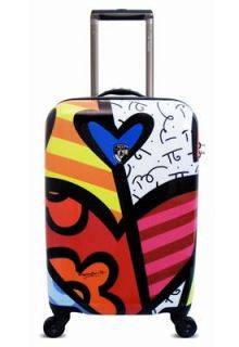 New Romero Britto by Heys 4 Wheeled 22 Spinner international Carry on 