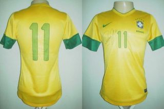Brazil Soccer Jersey 2012 Neymar 11 Signed Match Worn