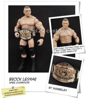 Custom Classic Brock Lesnar WWE Champ UFC Mattel Elite Basic Legends 