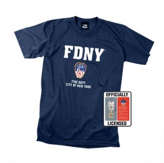 Officially Licensed FDNY T Shirt Firefighter Fire Department New York 