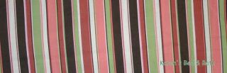 Brown Green Stripes Striped Kitchen Den Curtain Valance