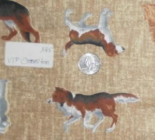 Mixed Breed Dogs Novelty Print 100 Cotton Fabric VIP Cranston 2 yds NR 