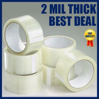 36 Rolls Quality Packaging 2 mil Box Carton Sealing Tape 2x55 Yards 2 