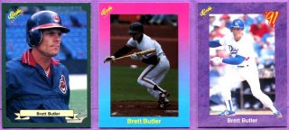 1987 1989 1991 Classic Lot of 3 Brett Butler Cleveland Indians Giants 