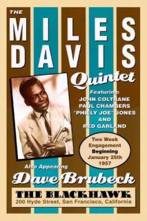 Miles Davis Brubeck Coltrane Jazz Concert Large Vintage Poster Repro 