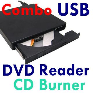 Combo USB External CD Bruner DVD ROM Reader PC Mac