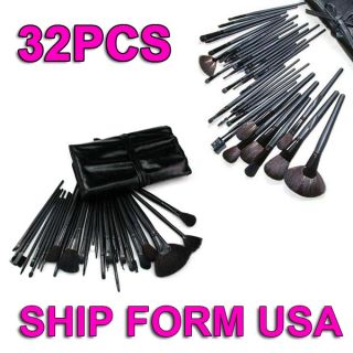   Eyeshadow Professional Makeup Brush Set 32 PCS + Soft Black PU Bag