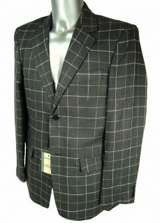 Bruce Borough Men’s Linen Blend Grey Check Blazer Jacket